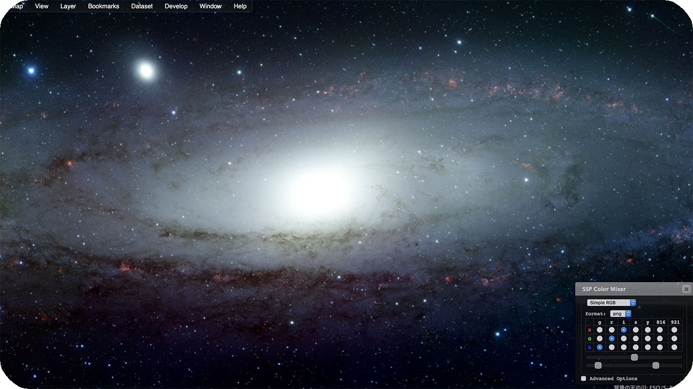 HSCビューワで見るアンドロメダ銀河 M31