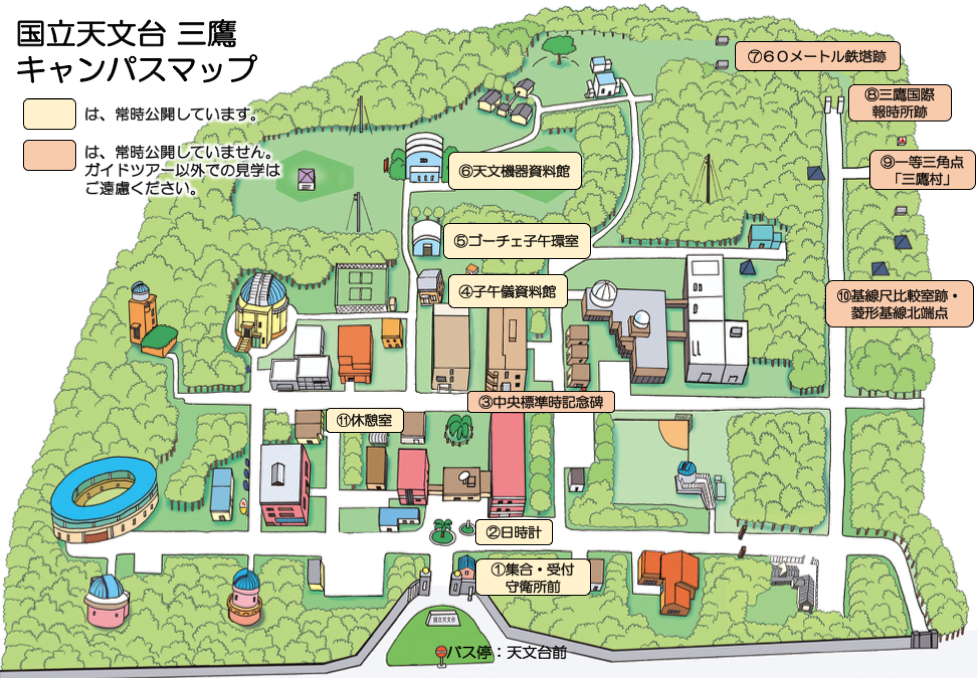 国立天文台三鷹キャンパスの地図